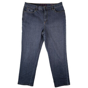 Gloria Vanderbilt Amanda Jeans Womens 14 Short High Rise Medium Wash Stretch